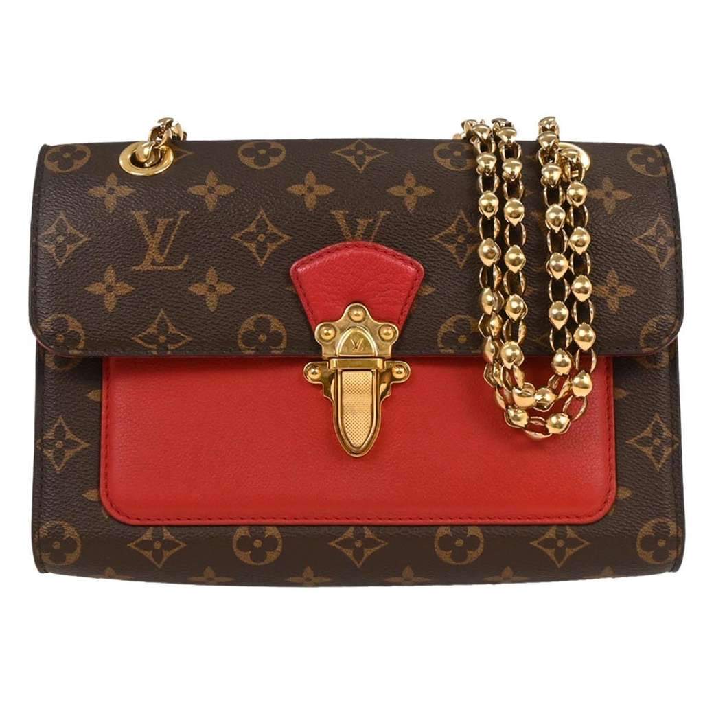 Louis Vuitton Victoire Handbag Brown Canvas Good condition - Front View