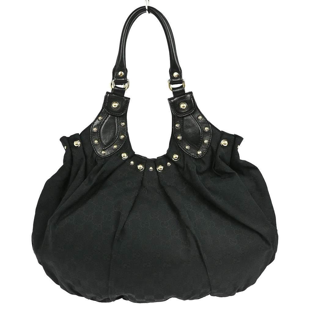 Gucci Pelham Tote Black Canvas Good condition - Front View