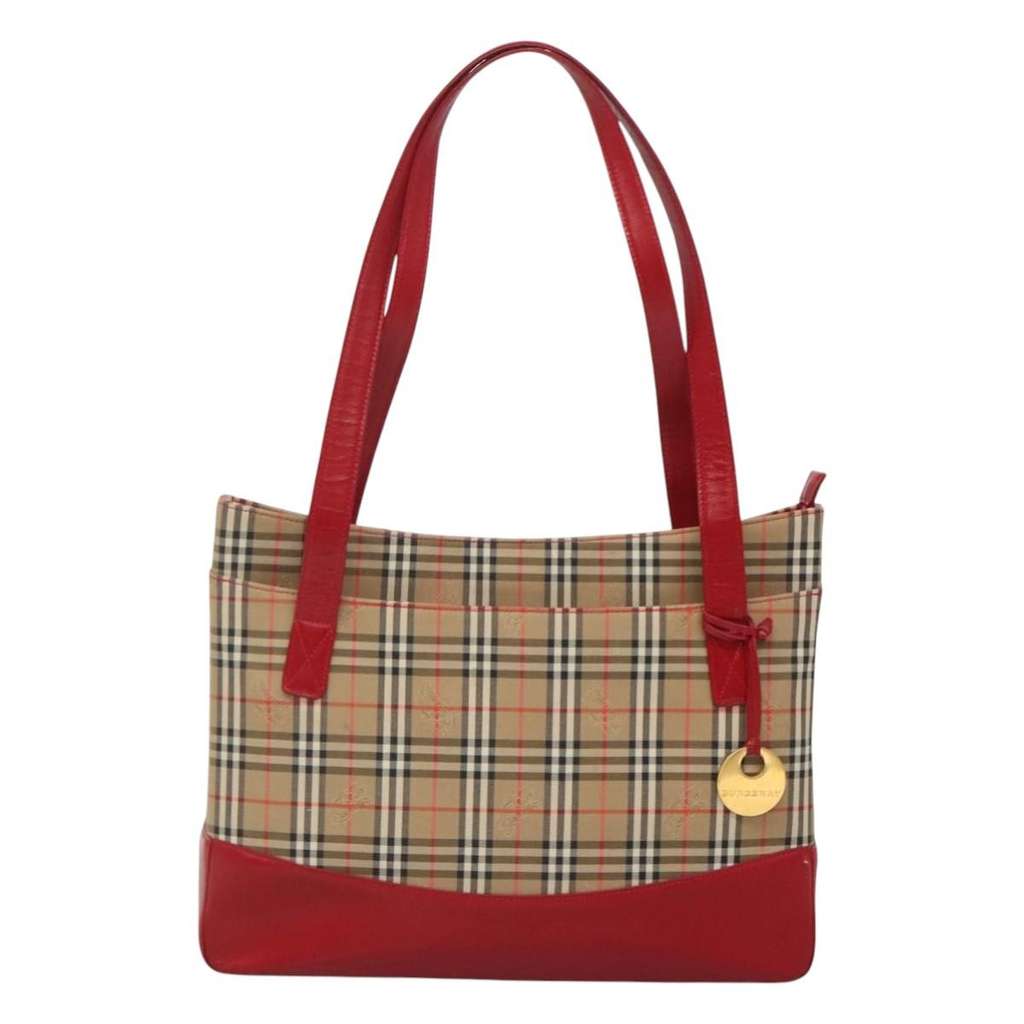 Burberry Nova Check Tote Beige Canvas Good condition - Front View