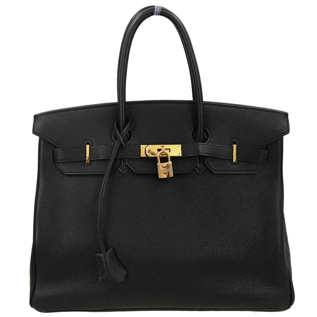 Hermès Birkin Handbag Black Leather Never worn - Front View