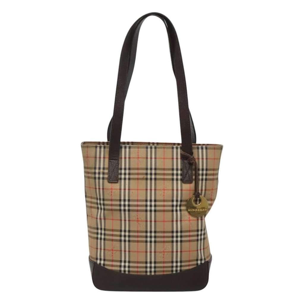 Burberry Nova Check Tote Beige Canvas Good condition - Front View