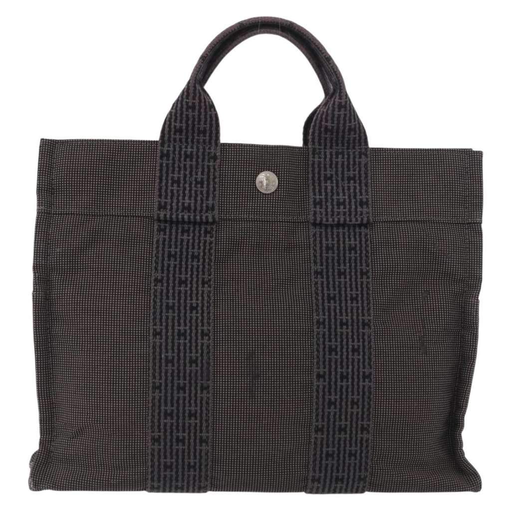 Hermès Fourre-tout Herline Brown Canvas Good - Front View