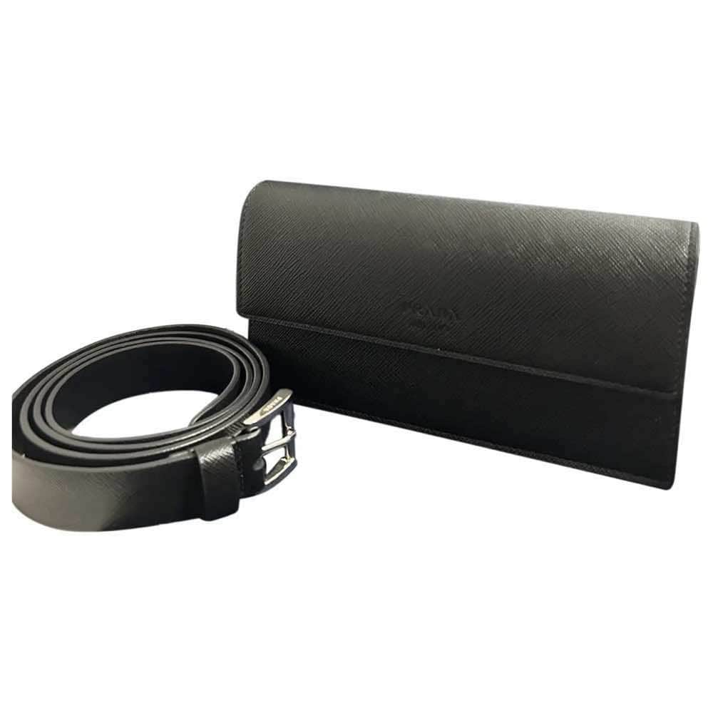 Prada Belt bag Black Leather Never worn - Front View