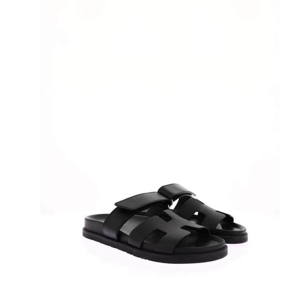 Hermès Chypre Black Leather Never worn, with tag - Front View