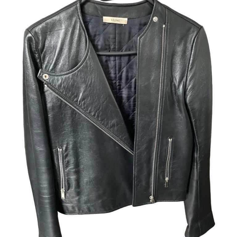 Celine Biker Black Leather Very good condition - Front View