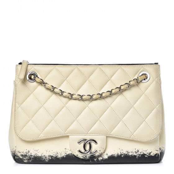 Chanel Timeless Beige Leather Good - Front View