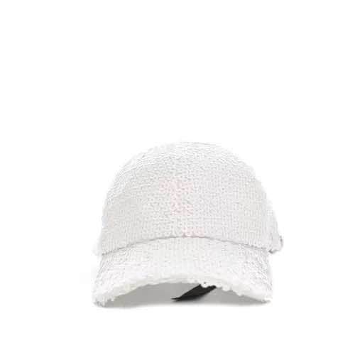 Chanel White sequin cap White Good - Front View