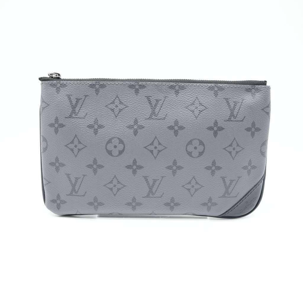 Louis Vuitton Trio Messenger Pouch Eclipse Canvas Grey Canvas Good condition - Front View