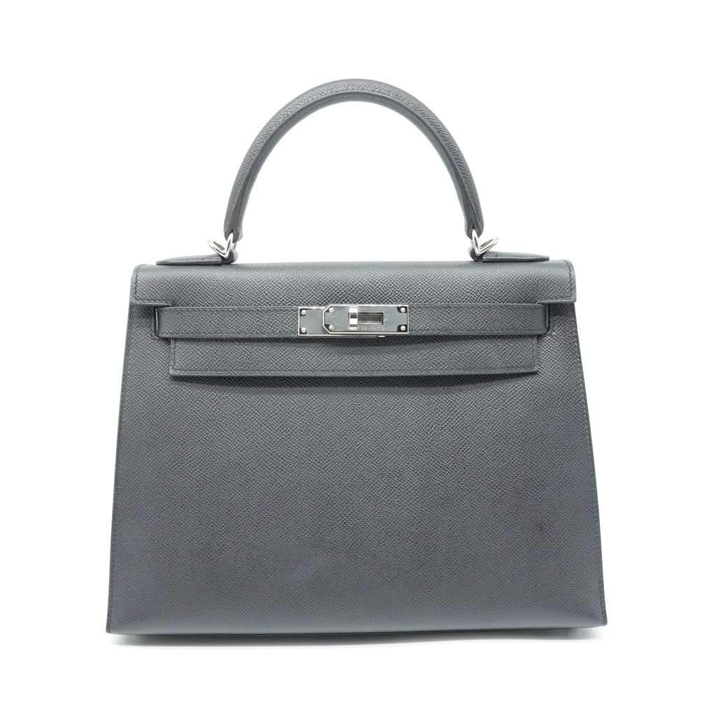 Hermès Kelly 28 Black Stamp D(2019) Black Good - Front View