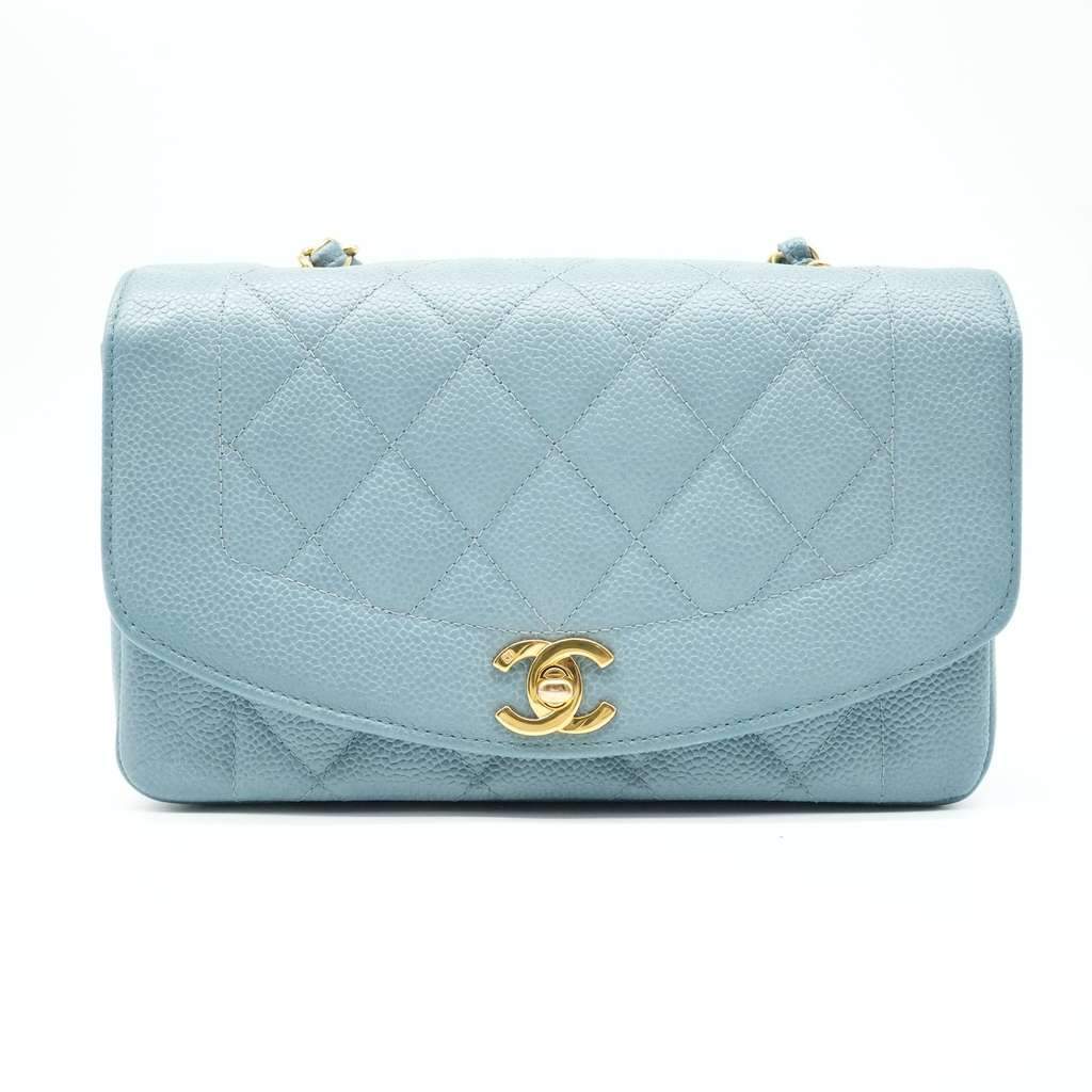 Chanel Diana Flap Bag Caviar Skin Light Blue (1994-1996)