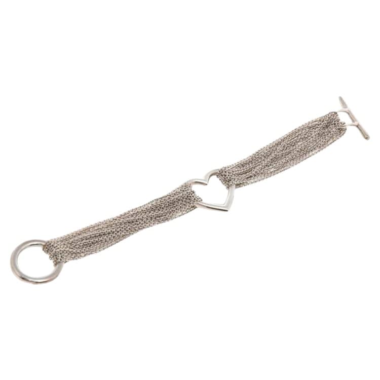 Tiffany & Co. Mesh Heart Silver Bracelet