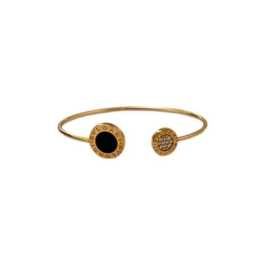 Bvlgari سوار من الذهب الوردي والماس والعقيق عيار 18 قيراط