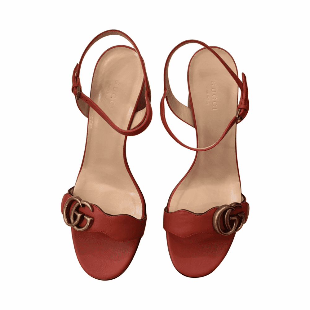 Gucci صندل بكعب جي جي مارمونت