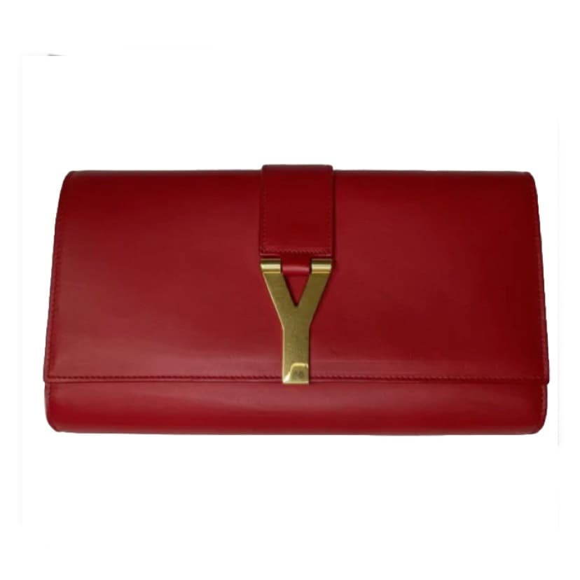 Saint Laurent كلاتش بغطاء قلاب وشعار Y