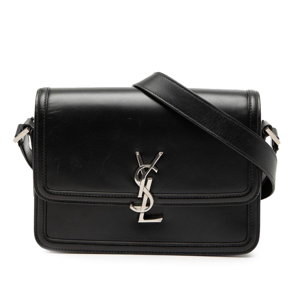Saint Laurent حقيبة سولفرينو متوسطة الحجم من جلد العجل، مع علبة