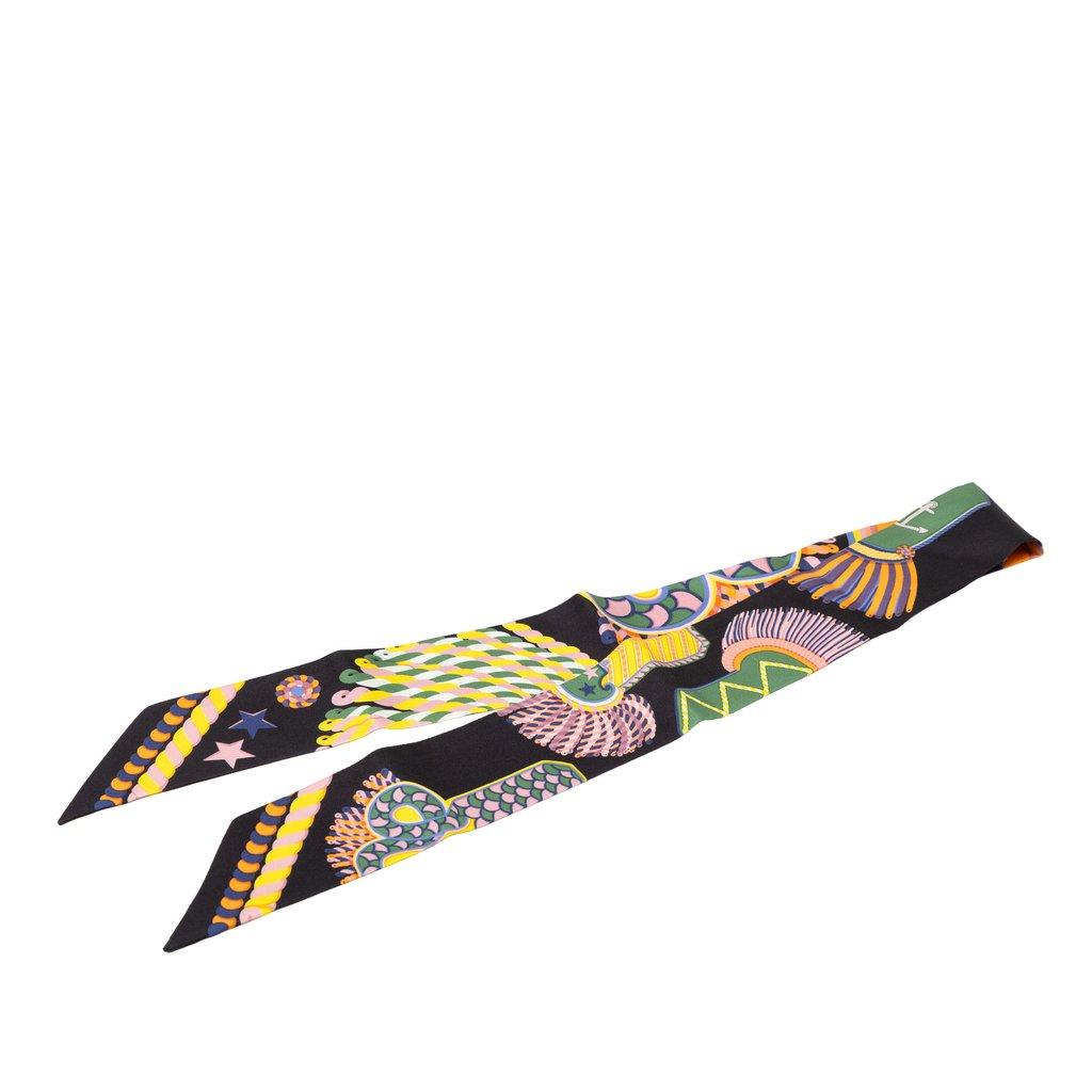 Hermès Epaulettes de Gala Silk Twilly Scarf