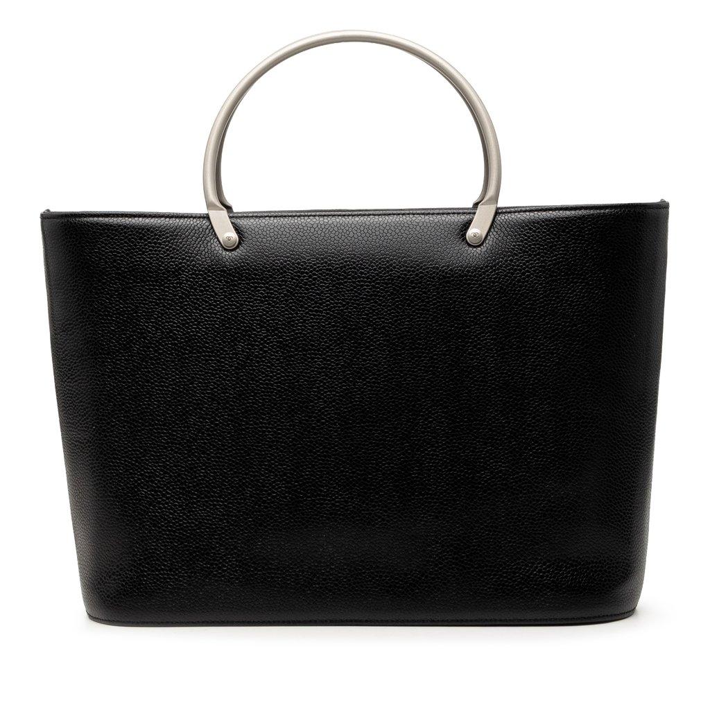 Chanel CC Caviar Metal Top Handle Tote