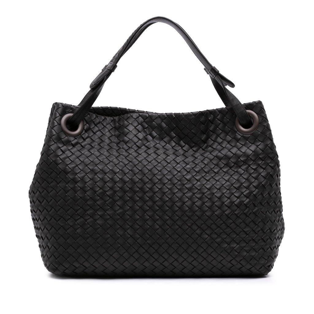 Bottega Veneta حقيبة نابا انتريشياتو جاردا متوسطة الحجم