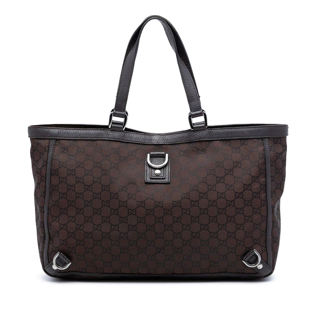 Gucci حقيبة يد من النايلون بحلقة D من GG