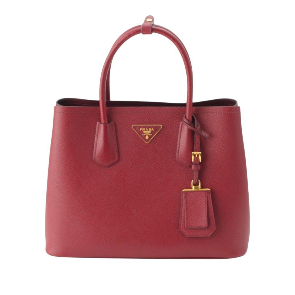 Prada Medium Saffiano Cuir Double Satchel