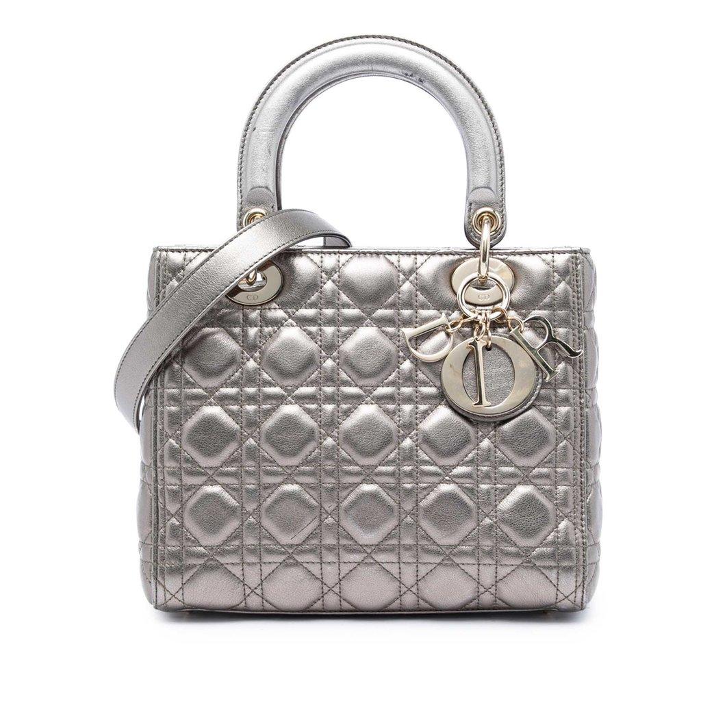 Dior جلد حمل متوسط الحجم من جلد الحمل ليدي ديور