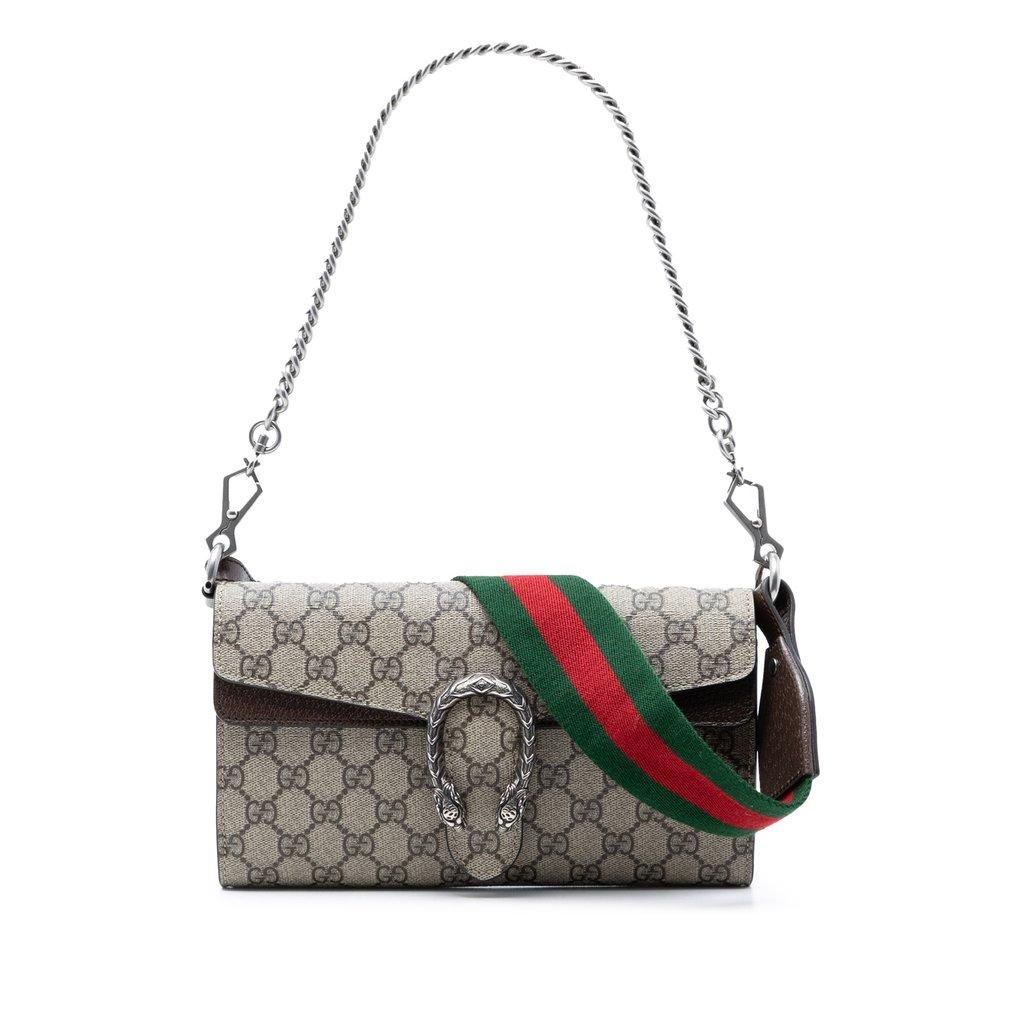 Gucci Small GG Supreme East West Dionysus Flap Bag