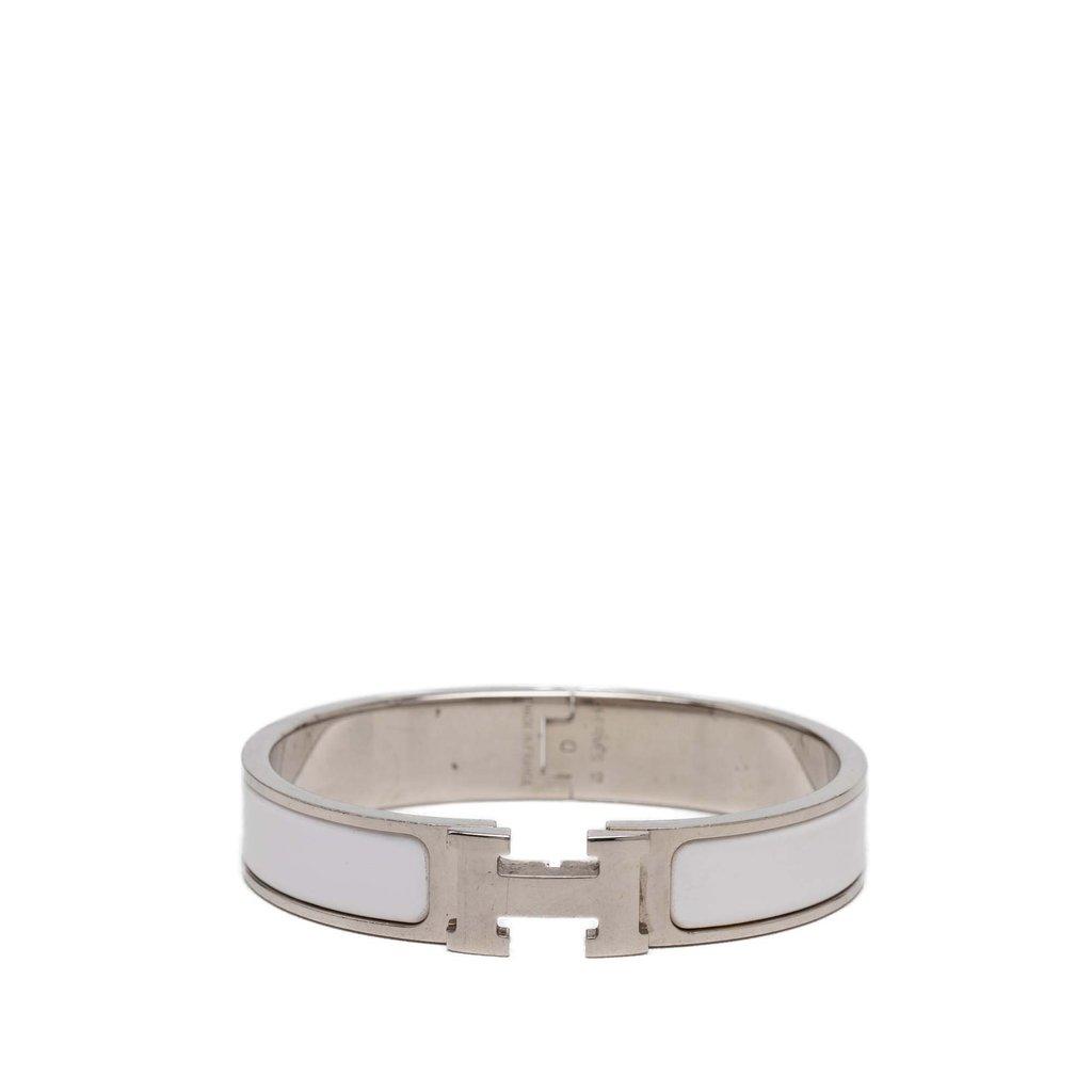 Hermès Narrow Enamel Clic H Bracelet GM
