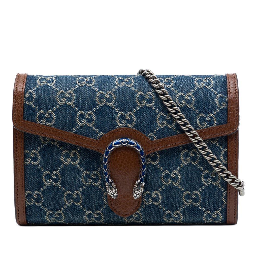 Gucci GG Denim Dionysus Wallet on Chain
