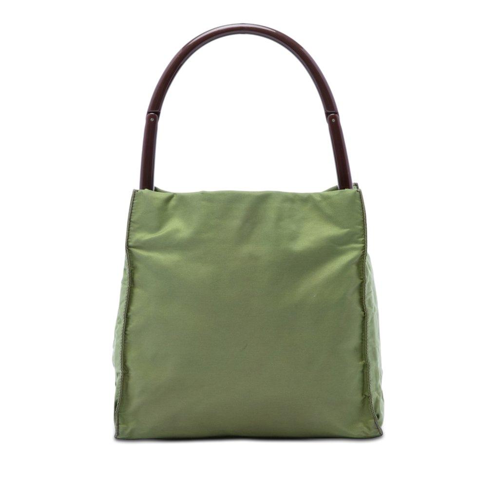 Prada Tessuto Enamel Top Handle Bag