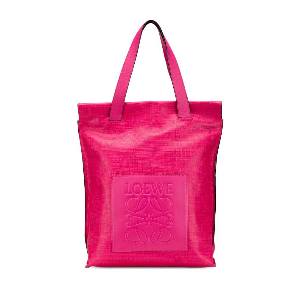 Loewe حقيبة تسوق جلدية من أناغرام