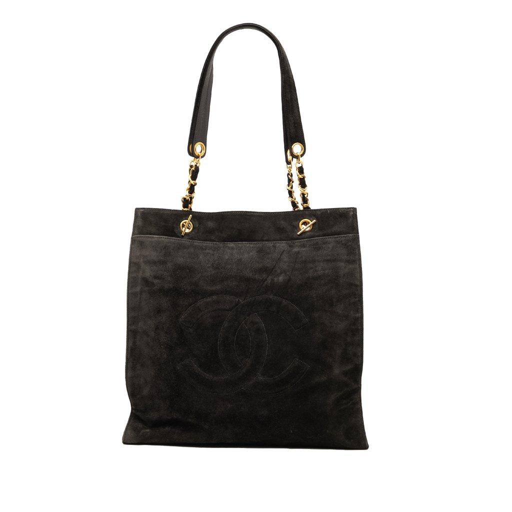 Chanel حقيبة يد من جلد الغزال CC