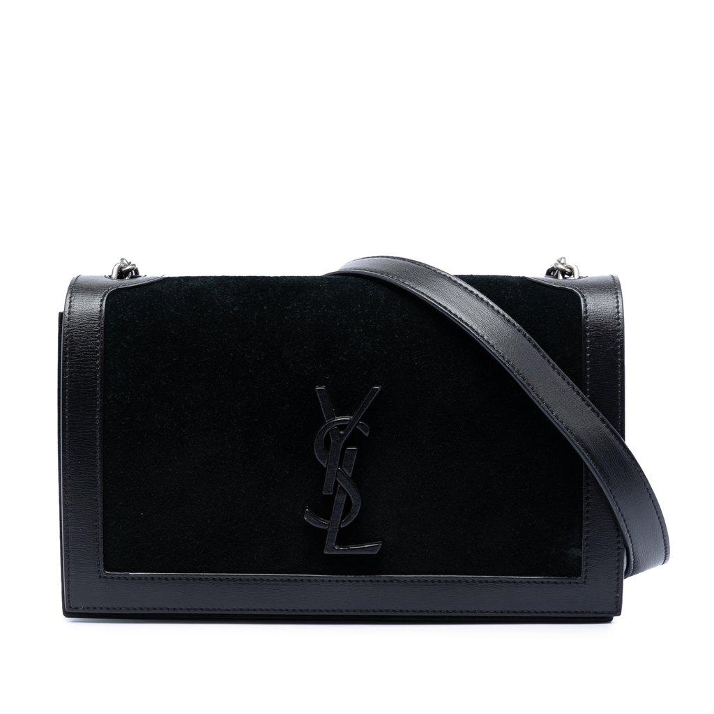Saint Laurent Suede Monogram Book Bag