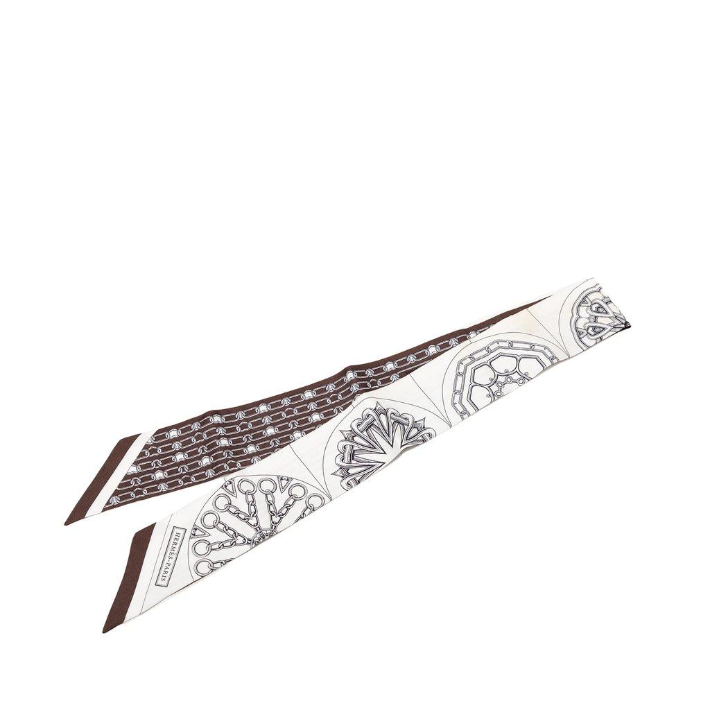 Hermès Effet Kaleidoscope Silk Twilly Scarf