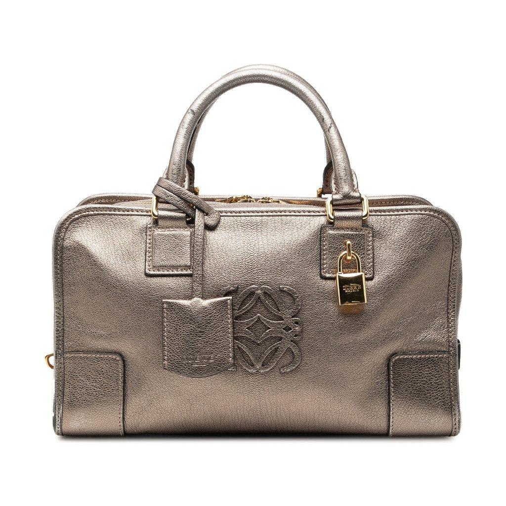 LOEWE Metallic Goatskin Amazona 28