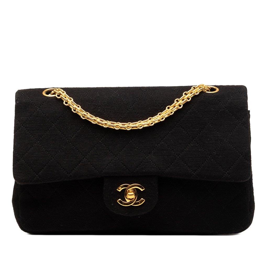Chanel Medium Classic Jersey Bijoux Chain Double Flap