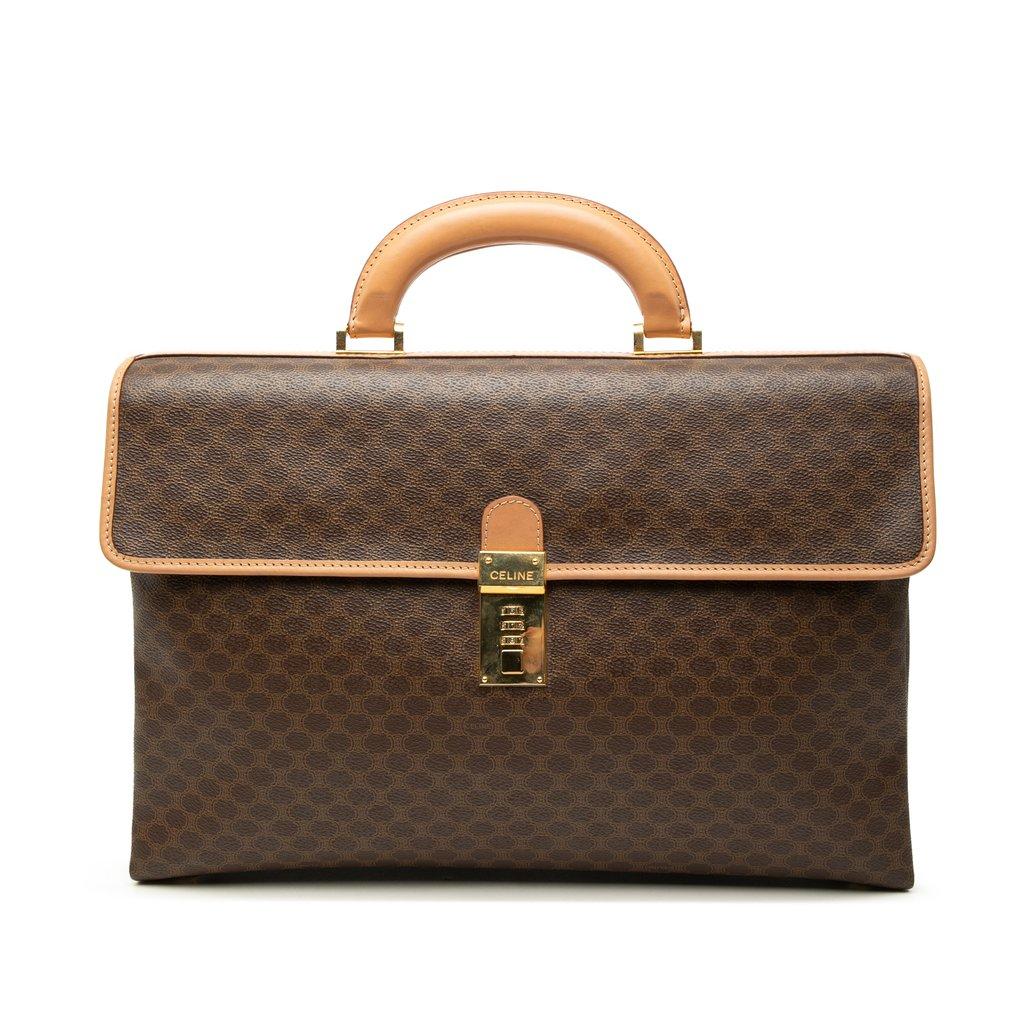 Celine Macadam Coated Canvas Business Bag