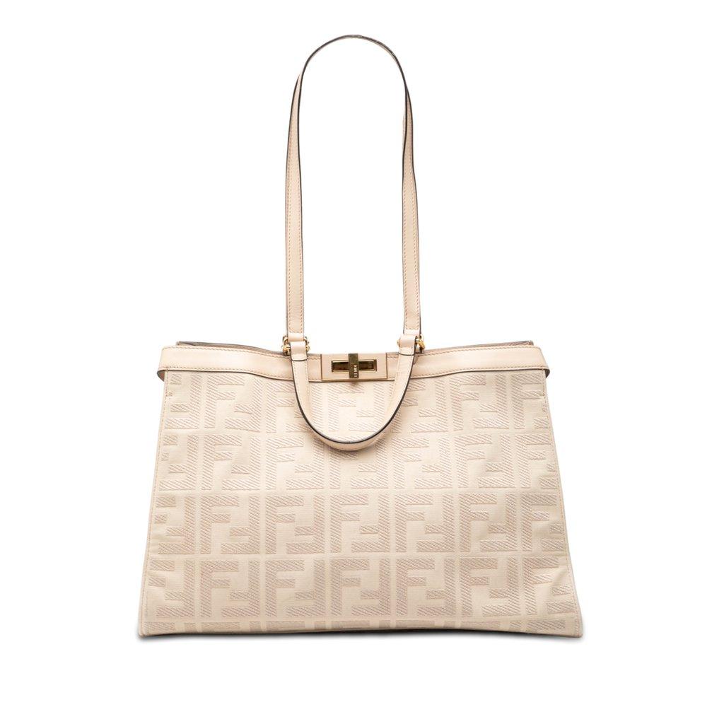 Fendi حقيبة قماش مطرزة من Zucca Peekaboo X