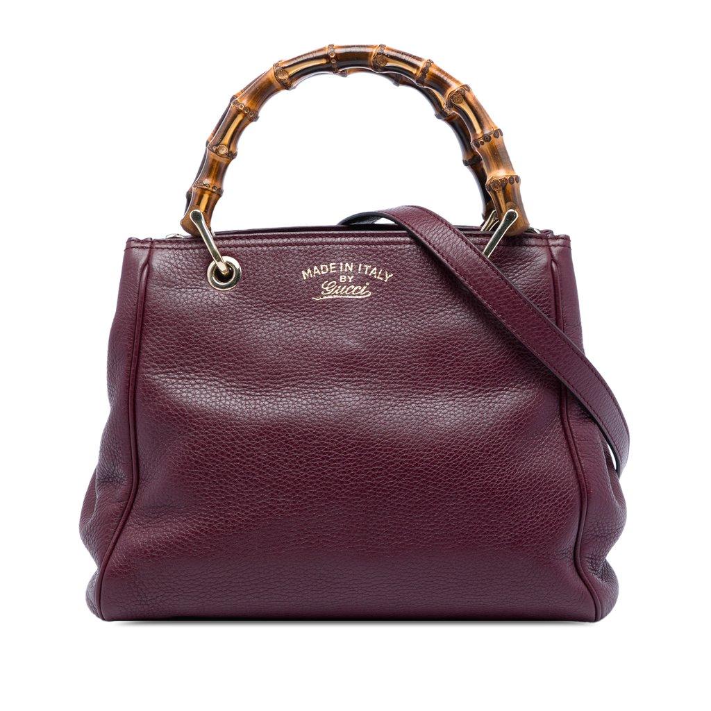 Gucci Small Calfskin Bamboo Shopper Satchel