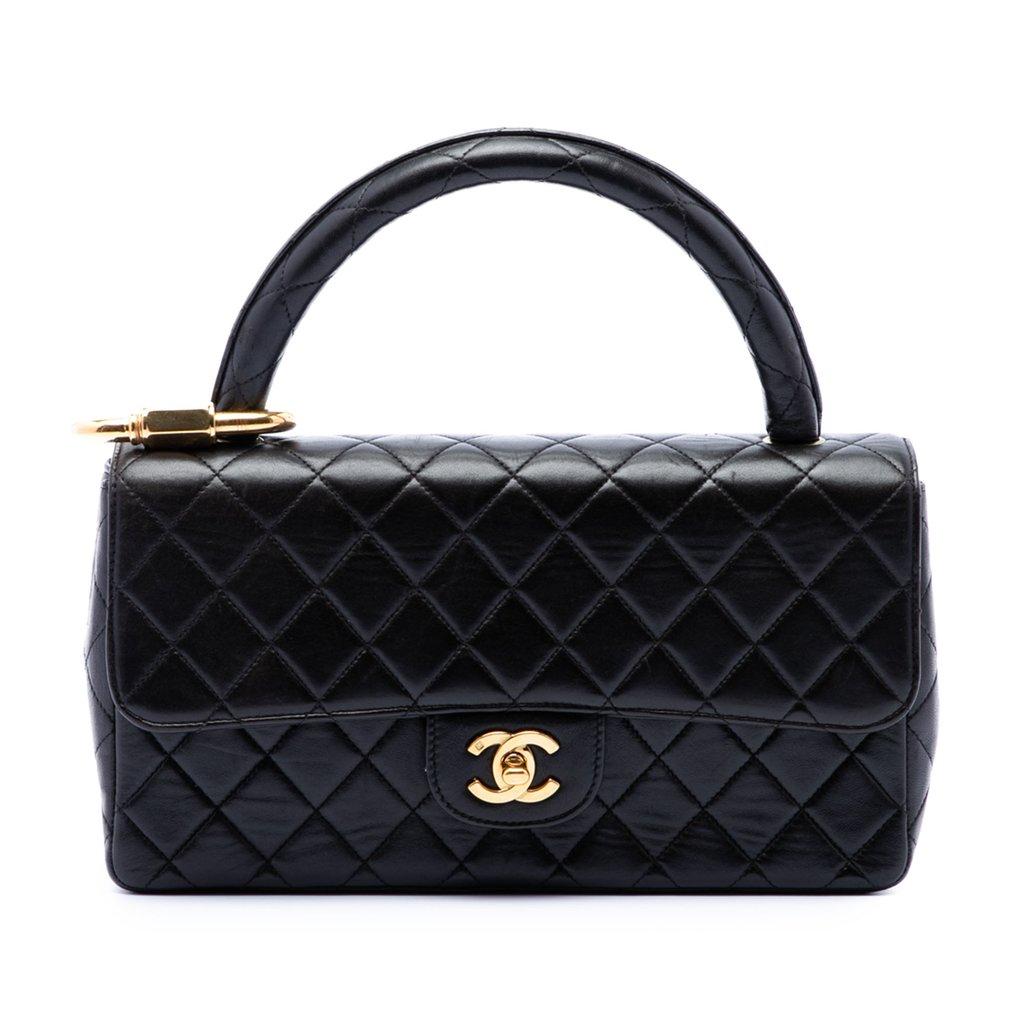 Chanel Medium Lambskin Kelly Parent Top Handle Bag