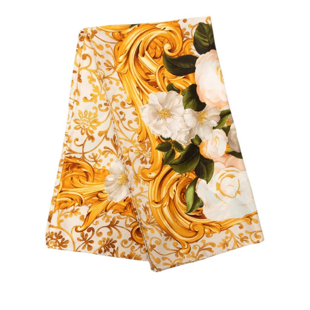 Chanel Camellia Baroque Silk Scarf