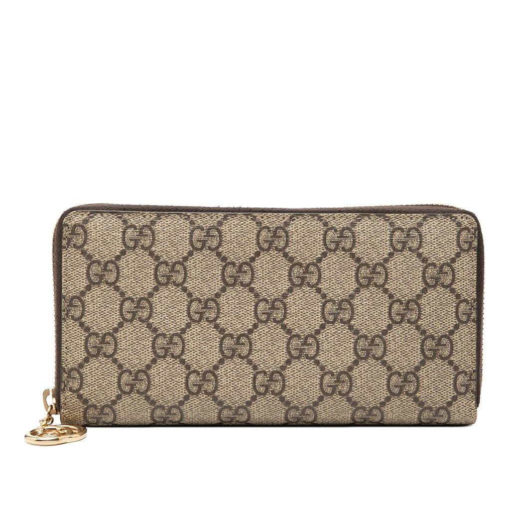 Gucci GG Supreme Zip Around Long Wallet