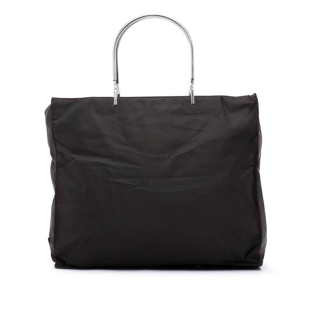 Prada Tessuto Metal Handle Bag