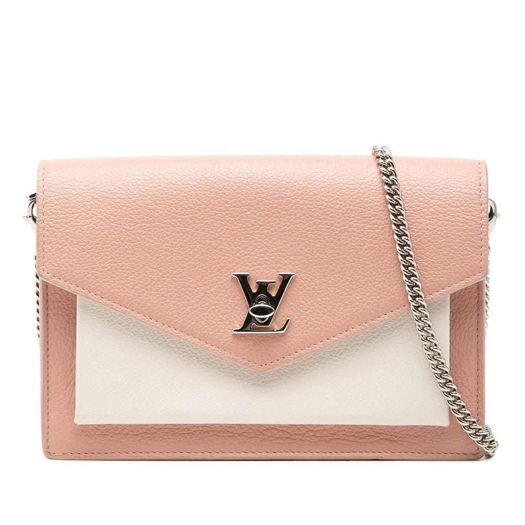 Louis Vuitton حقيبة صغيرة من الجلد ثنائي اللون بسلسلة MyLockMe