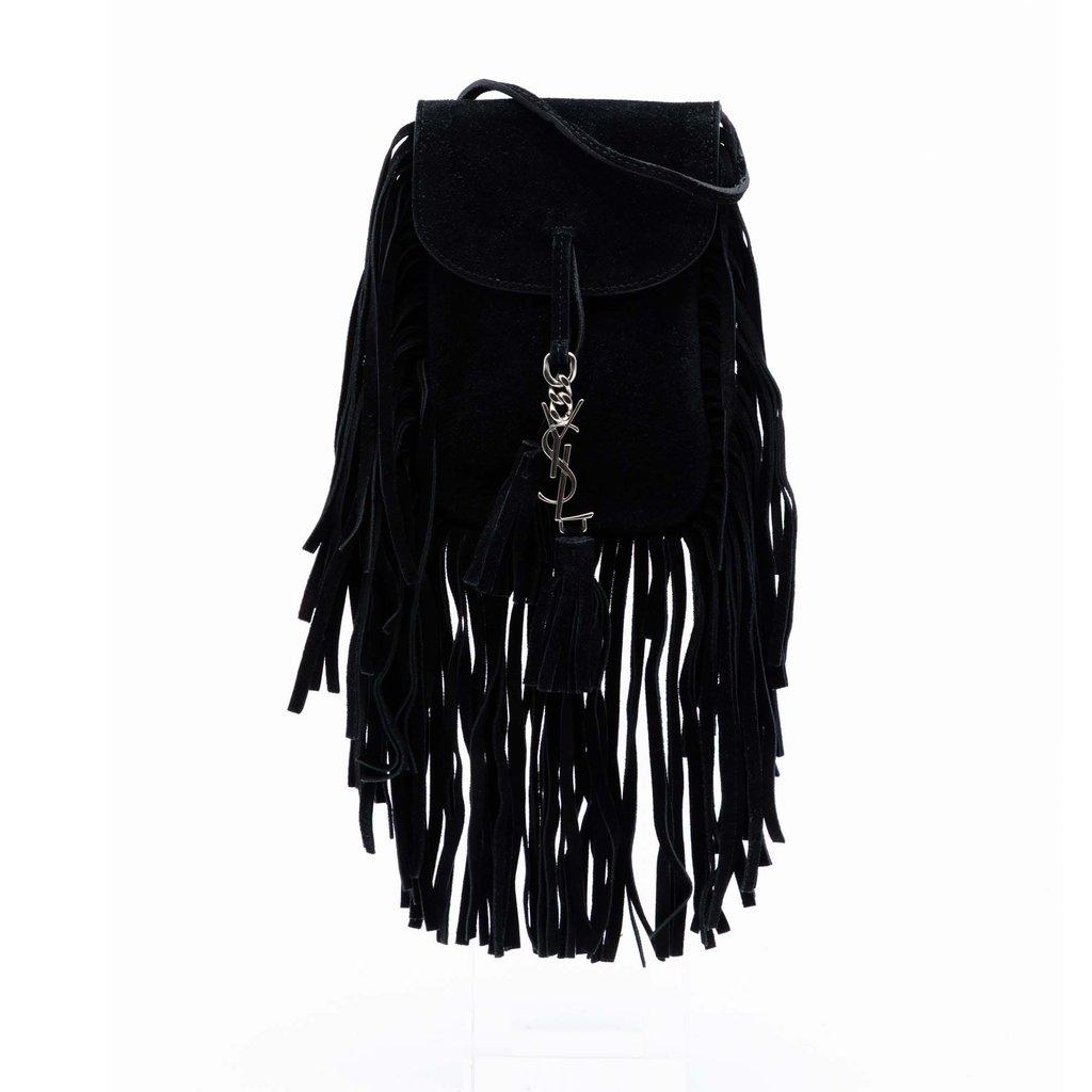 Saint Laurent Toy Suede Anita Fringed Crossbody