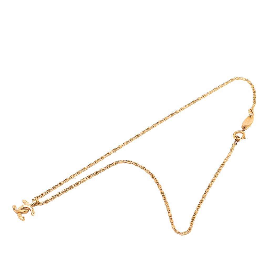 Chanel قلادة مطلية بالذهب عيار 925