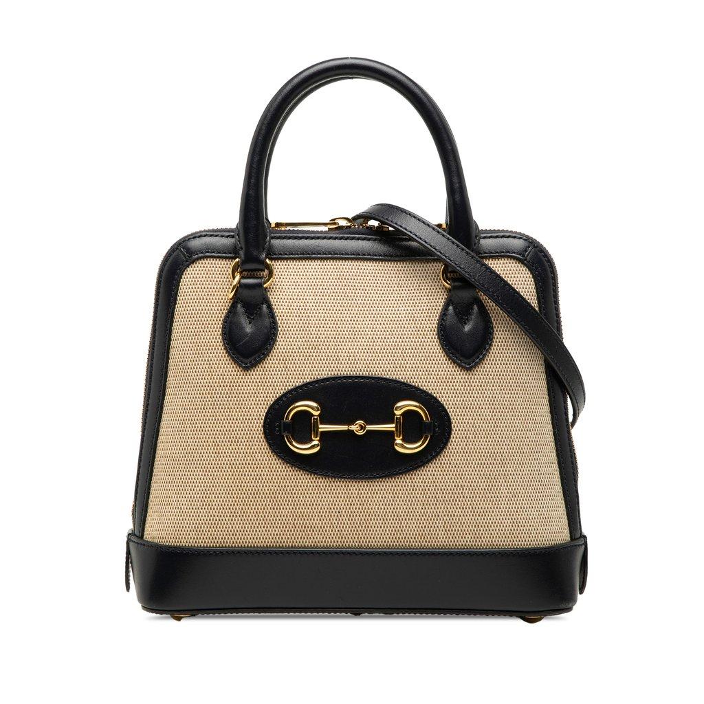 Gucci حقيبة صغيرة من قماش الكانفاس بتصميم لجام الحصان، إصدار عام 1955