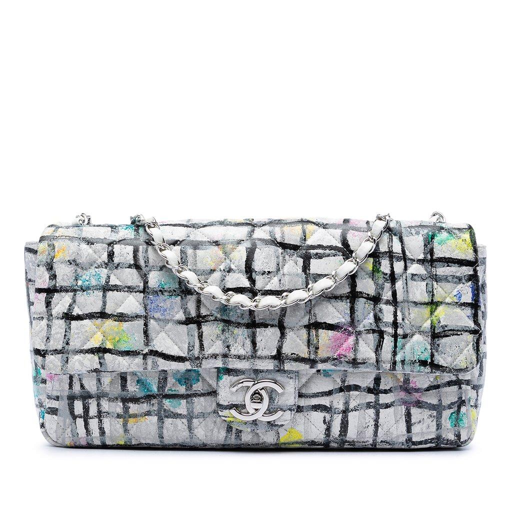 Chanel Medium Calfskin Hand Painted Graffiti Flap