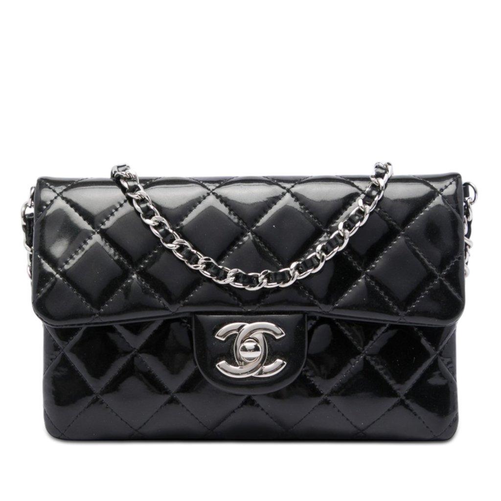Chanel CC Quilted Patent Flap Crossbody