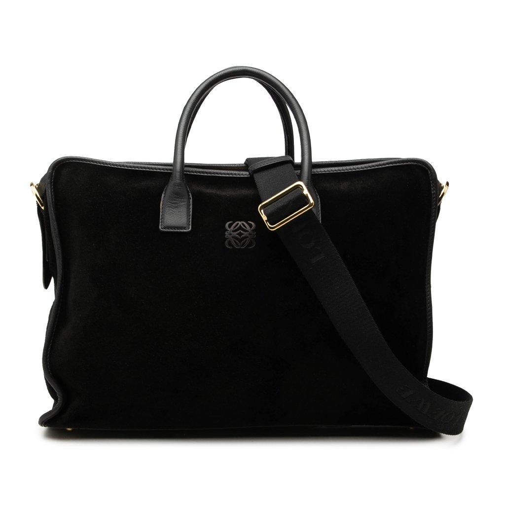 LOEWE Suede Amazona Business Bag