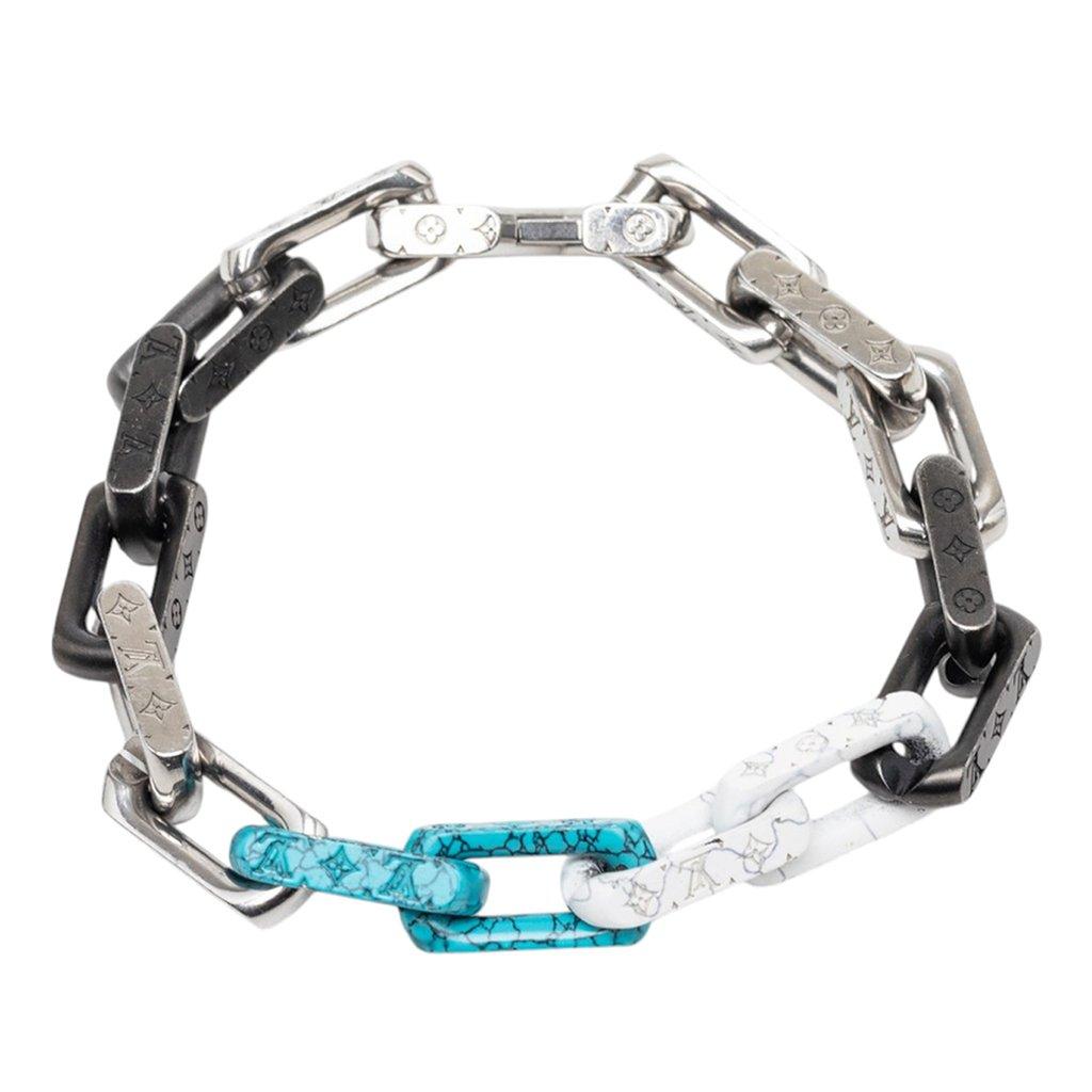 Louis Vuitton Stainless Steel Monogram Chain Bracelet